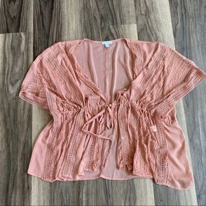 New York & Co Sienna Orange Kimono